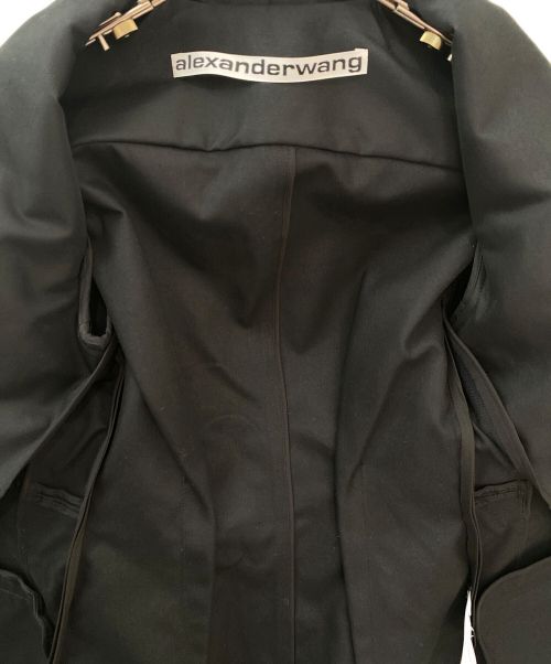 ALEXANDER WANG（アレキサンダー・ワン）ALEXANDER WANG (アレキサンダーワン) LOGO ELASTIC BLAZER ブラック サイズ:０の古着・服飾アイテム