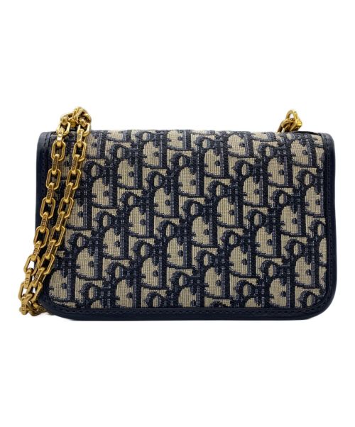 Christian Dior（クリスチャン ディオール）Christian Dior (クリスチャン ディオール) アディクト フラップチェーンショルダーバッグ ネイビーの古着・服飾アイテム