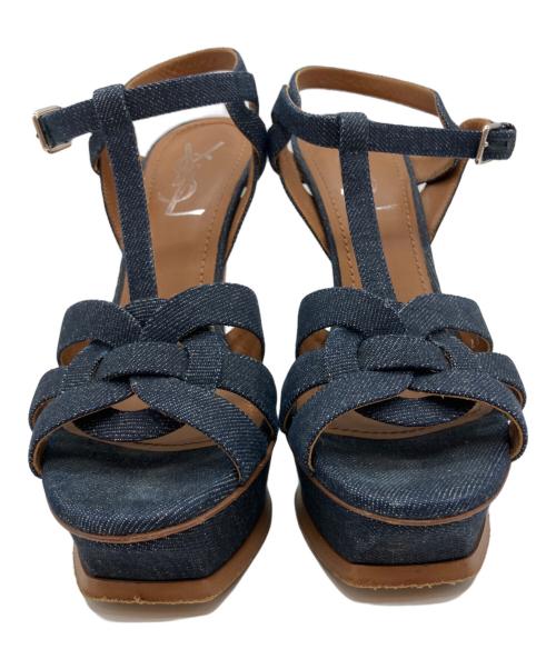YSL rive gauche（イヴサンローランリヴゴーシュ）YSL rive gauche (イヴサンローランリヴゴーシュ) YSL rive gauche(イヴサンローランリヴゴーシュ)デニムサンダル サイズ:サイズ37の古着・服飾アイテム