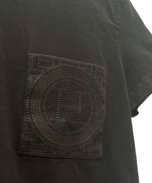 HERMES（エルメス）HERMES (エルメス) 23AW アッシュ『H』ポケット ショートスリーブカットソー ブラック サイズ:36の古着・服飾アイテム