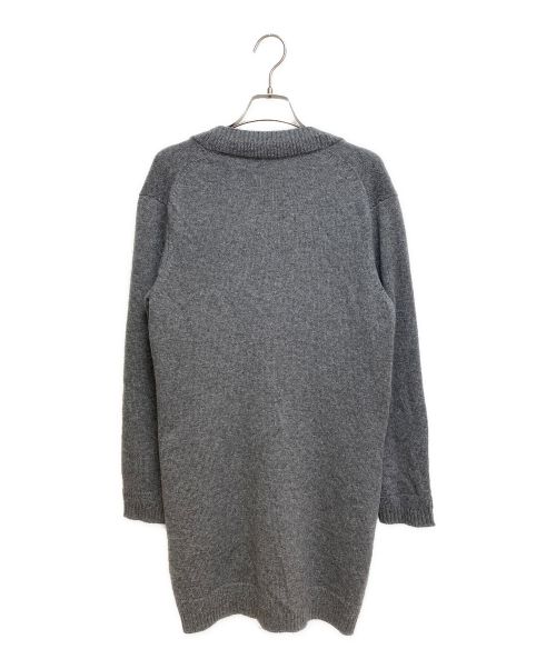 HERMES（エルメス）HERMES (エルメス) CASHMERE LONG CARDIGAN（カシミヤロングカーディガン） グレー サイズ:34の古着・服飾アイテム