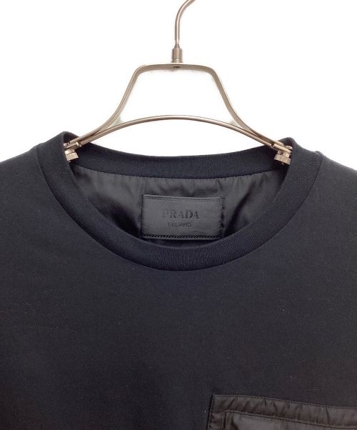 PRADA（プラダ）PRADA (プラダ) トライアングルロゴポケットTシャツ ブラック サイズ:XLの古着・服飾アイテム
