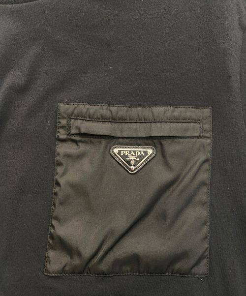 PRADA（プラダ）PRADA (プラダ) トライアングルロゴポケットTシャツ ブラック サイズ:XLの古着・服飾アイテム