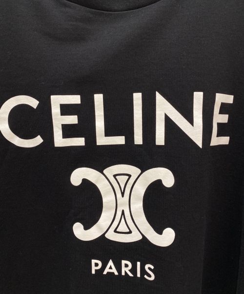 CELINE（セリーヌ）CELINE (セリーヌ) クロップドトリオンフTシャツ ブラック サイズ:Mの古着・服飾アイテム