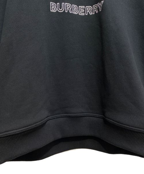 BURBERRY（バーバリー）BURBERRY (バーバリー) Embroidered logo hoodie（刺繍ロゴパーカー） ブラック サイズ:Lの古着・服飾アイテム