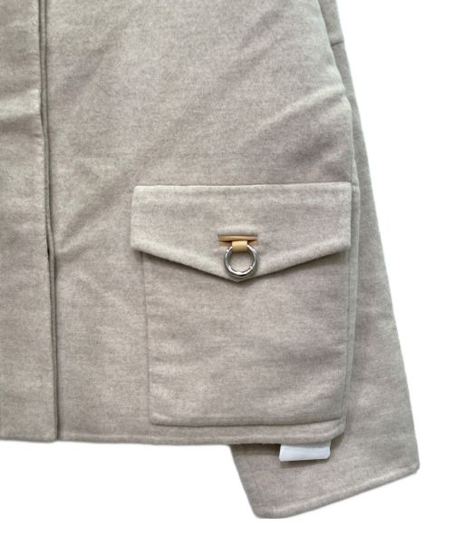 HERMES（エルメス）HERMES (エルメス) リングボタン付 カシミヤ ジャケット ベージュ サイズ:38の古着・服飾アイテム