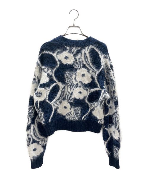 CHANEL（シャネル）CHANEL (シャネル) ライオンココマークボタンカーディガン ネイビー×ホワイト サイズ:36の古着・服飾アイテム