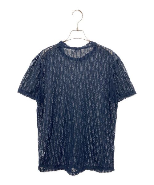 Christian Dior（クリスチャン ディオール）Christian Dior (クリスチャン ディオール) オブリークシースルーカットソー ネイビー サイズ:Sの古着・服飾アイテム