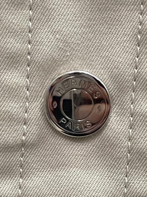 HERMES（エルメス）HERMES (エルメス) フロントカーブボタン トレンチコート ベージュ サイズ:34の古着・服飾アイテム