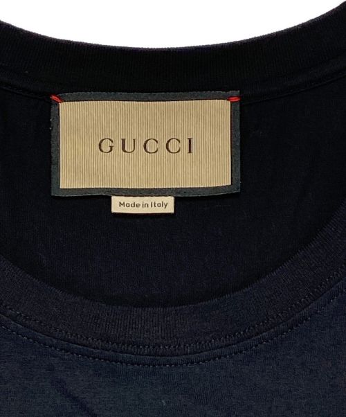GUCCI（グッチ）GUCCI (グッチ) ロゴTシャツ ブラック サイズ:Mの古着・服飾アイテム