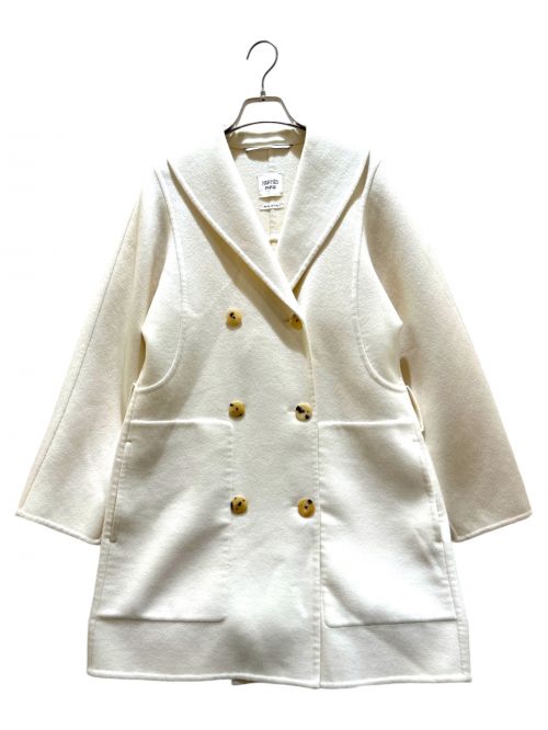 HERMES（エルメス）HERMES (エルメス) カシミヤコート アイボリー サイズ:38の古着・服飾アイテム