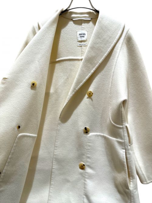 HERMES（エルメス）HERMES (エルメス) カシミヤコート アイボリー サイズ:38の古着・服飾アイテム