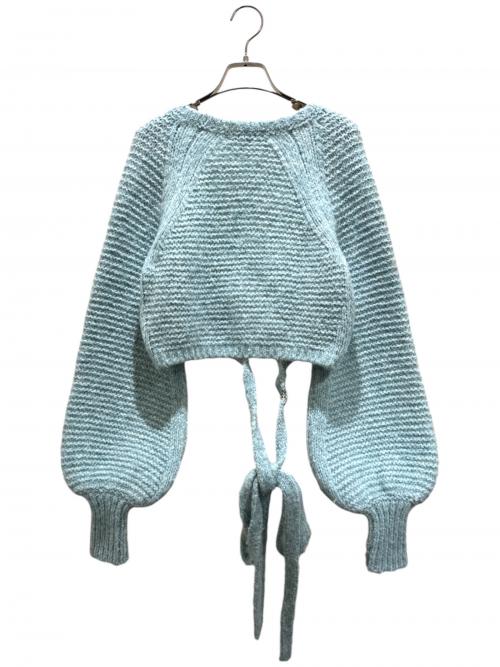 CHANEL（シャネル）CHANEL (シャネル) アルパカ混ラップカーディガン スカイブルー サイズ:36の古着・服飾アイテム