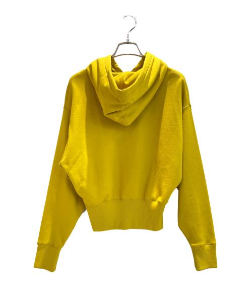 VALENTINO（ヴァレンティノ）VALENTINO (ヴァレンティノ) Vロゴ スパンコール クロップド パーカー マスタード サイズ:Sの古着・服飾アイテム