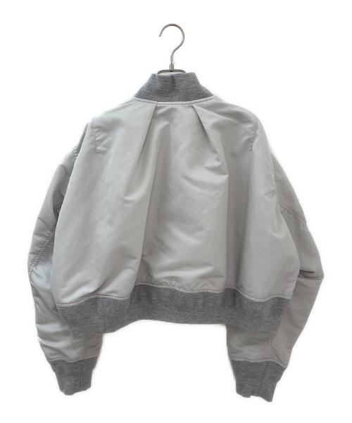 sacai（サカイ）sacai (サカイ) ナイロンツイルショートブルゾン ライトグレー サイズ:3の古着・服飾アイテム