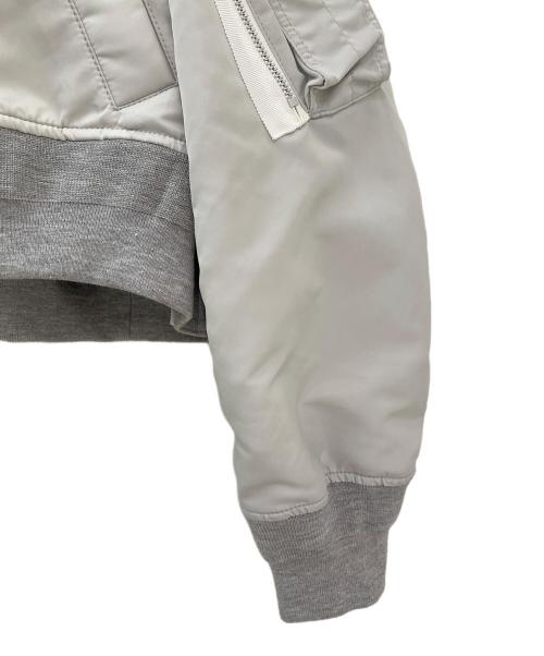 sacai（サカイ）sacai (サカイ) ナイロンツイルショートブルゾン ライトグレー サイズ:3の古着・服飾アイテム