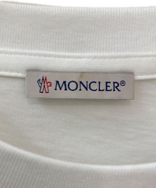 MONCLER（モンクレール）MONCLER (モンクレール) ロゴワッペンTシャツ ホワイト サイズ:Sの古着・服飾アイテム