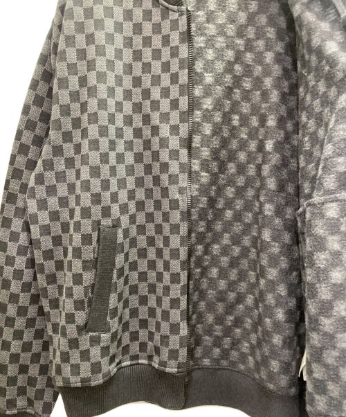 LOUIS VUITTON（ルイ ヴィトン）LOUIS VUITTON (ルイ ヴィトン) 21AW XL damier-jacquard-zip-through-bomber  ダミエジャカードジップスルーボンバー グレー サイズ:XLの古着・服飾アイテム