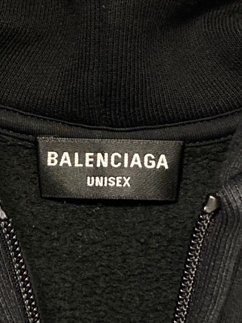 BALENCIAGA（バレンシアガ）BALENCIAGA (バレンシアガ) バックロゴジップパーカー ブラック サイズ:2の古着・服飾アイテム