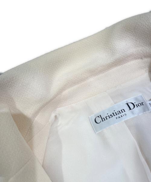 Christian Dior（クリスチャン ディオール）Christian Dior (クリスチャン ディオール) ブレストノースリーブコート アイボリー サイズ:40の古着・服飾アイテム