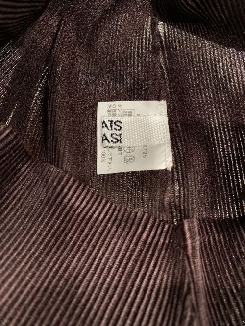 PLEATS PLEASE（プリーツプリーズ）PLEATS PLEASE (プリーツプリーズ) プリーツカットソー ブラウン サイズ:3の古着・服飾アイテム