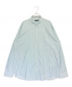 BALENCIAGAバレンシアガ）の古着「バックロゴストライプシャツ」｜スカイブルー