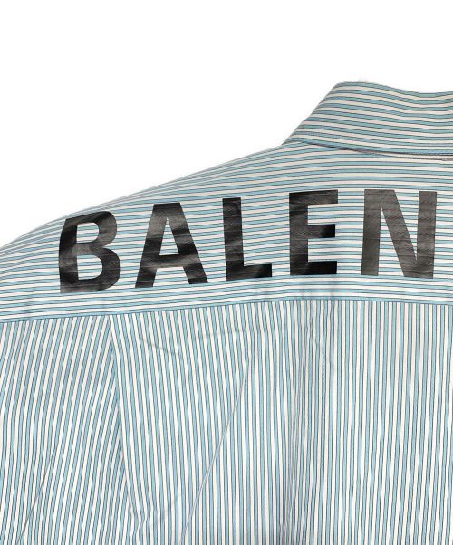BALENCIAGA（バレンシアガ）BALENCIAGA (バレンシアガ) バックロゴストライプシャツ スカイブルー サイズ:41の古着・服飾アイテム