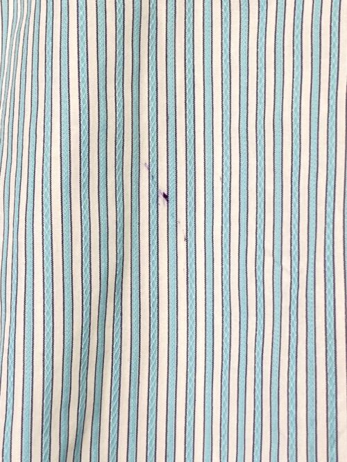 BALENCIAGA（バレンシアガ）BALENCIAGA (バレンシアガ) バックロゴストライプシャツ スカイブルー サイズ:41の古着・服飾アイテム