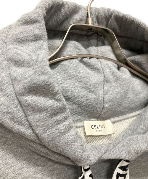 CELINE（セリーヌ）CELINE (セリーヌ) ドローストリング付き ルーズ フーディー グレー サイズ:Lの古着・服飾アイテム