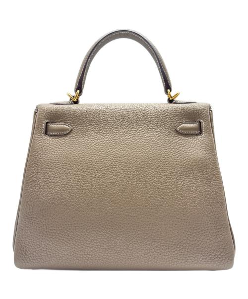 HERMES（エルメス）HERMES (エルメス) ケリー 25/内縫い/ゴールド金具/トゴ/エトゥープ/U刻印：2022年製 エトゥープ サイズ:25の古着・服飾アイテム