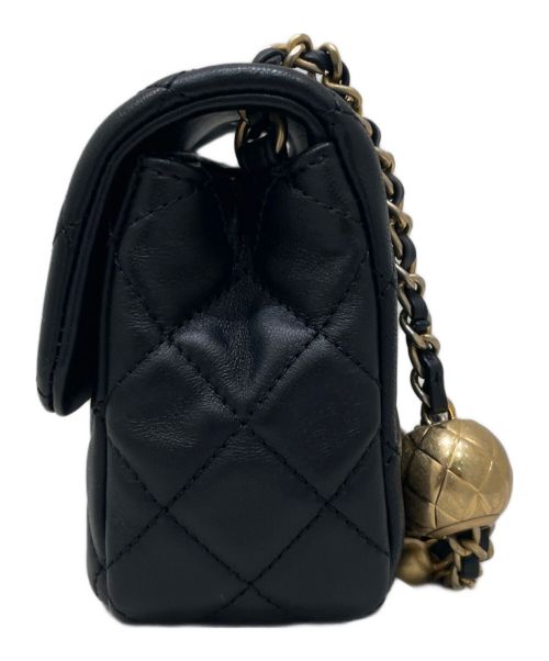CHANEL（シャネル）CHANEL (シャネル) マトラッセ20/ココボールチェーンショルダーバッグ ブラック×ゴールド サイズ:20　　の古着・服飾アイテム