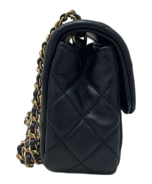 CHANEL（シャネル）CHANEL (シャネル) マトラッセ20/ココボールチェーンショルダーバッグ ブラック×ゴールド サイズ:20　　の古着・服飾アイテム