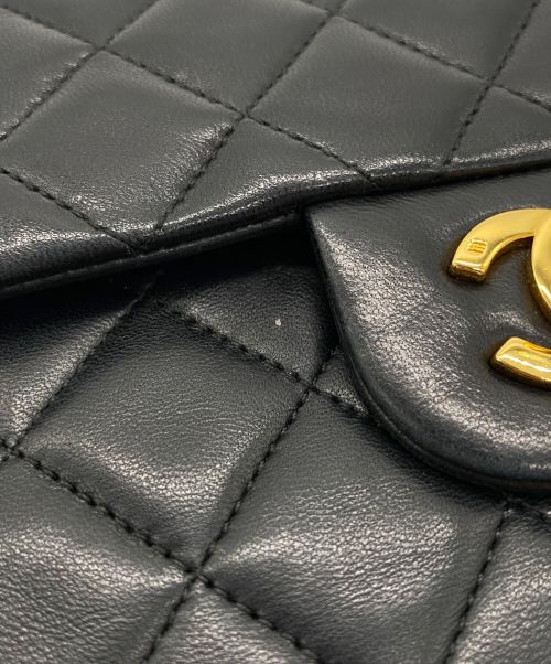 CHANEL（シャネル）CHANEL (シャネル) Wフラップチェーンショルダーバッグ ブラックの古着・服飾アイテム