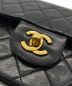 中古・古着 CHANEL (シャネル) Wフラップチェーンショルダーバッグ ブラック サイズ:23：600000円