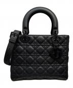 Christian Diorクリスチャン ディオール）の古着「Lady Dior Medium / レディディオール ミディアム」｜ブラック