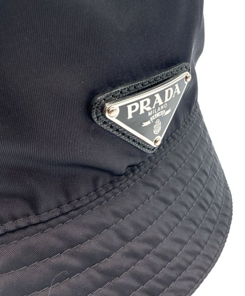 PRADA（プラダ）PRADA (プラダ) ナイロンバケットハット ブラック サイズ:Mの古着・服飾アイテム