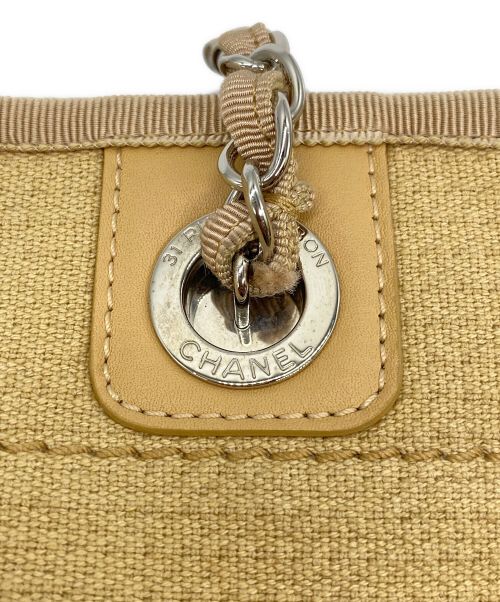 CHANEL（シャネル）CHANEL (シャネル) ドーヴィル トートバッグ MM ベージュ サイズ:MMの古着・服飾アイテム