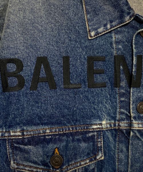 BALENCIAGA（バレンシアガ）BALENCIAGA (バレンシアガ) ロゴデニムジャケット サイズ:34の古着・服飾アイテム