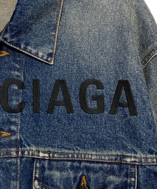 BALENCIAGA（バレンシアガ）BALENCIAGA (バレンシアガ) ロゴデニムジャケット サイズ:34の古着・服飾アイテム