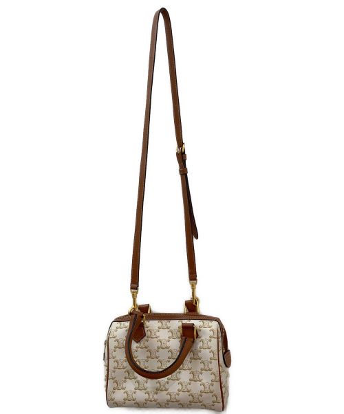 CELINE（セリーヌ）CELINE (セリーヌ) スモールボストン ホワイト サイズ:スモールの古着・服飾アイテム