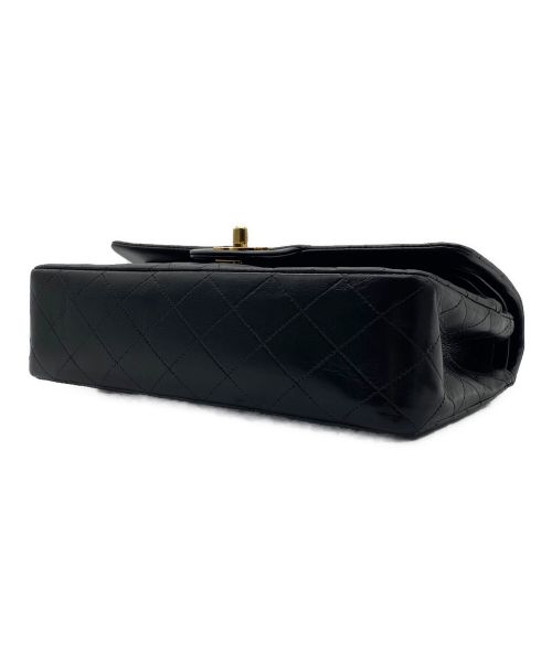 CHANEL（シャネル）CHANEL (シャネル) マトラッセ ダブルフラップチェーンショルダーバッグ ブラック サイズ:25の古着・服飾アイテム