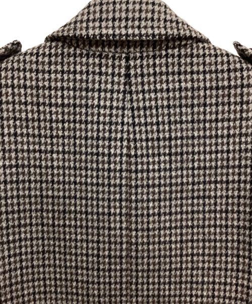 Saint Laurent Paris（サンローランパリ）Saint Laurent Paris (サンローランパリ) 14AW ハウンドトゥースダブルブレストウールコート グレー サイズ:44の古着・服飾アイテム