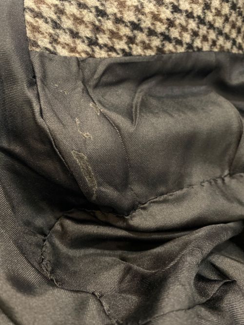 Saint Laurent Paris（サンローランパリ）Saint Laurent Paris (サンローランパリ) 14AW ハウンドトゥースダブルブレストウールコート グレー サイズ:44の古着・服飾アイテム