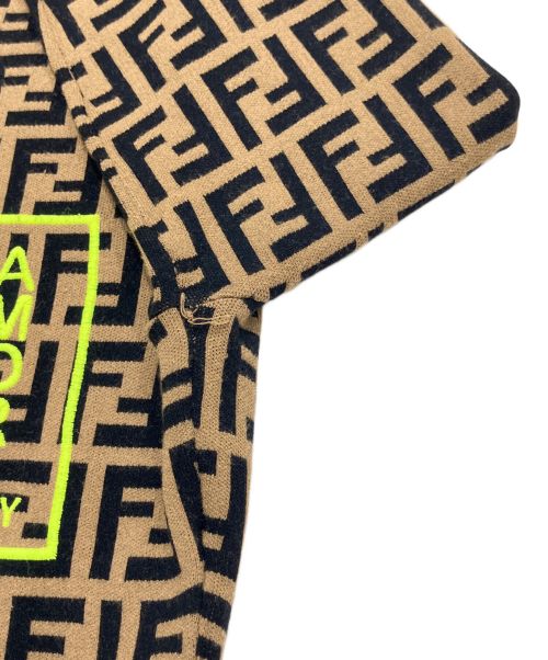 FENDI（フェンディ）FENDI (フェンディ) ズッカ柄クルーネックニット ブラウン サイズ:38の古着・服飾アイテム