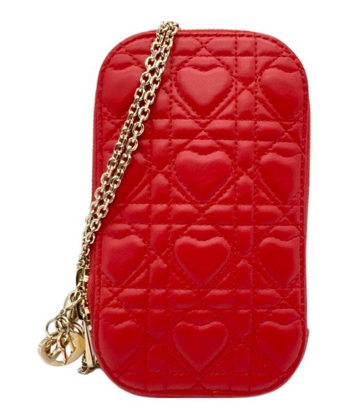 Christian Dior（クリスチャン ディオール）Christian Dior (クリスチャン ディオール) フォンホルダー レッドの古着・服飾アイテム