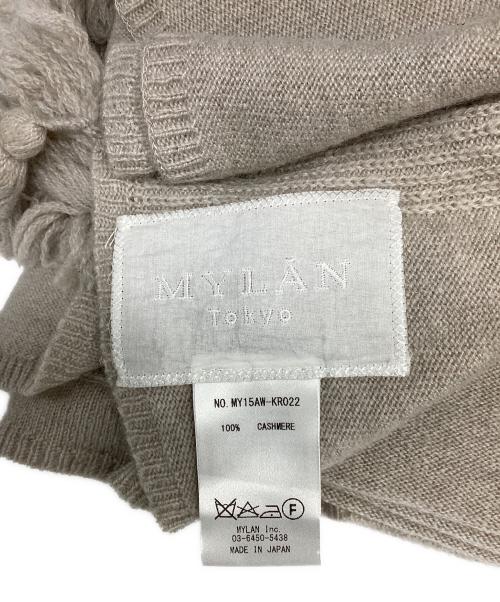 MYLAN（マイラン）MYLAN (マイラン) カシミヤストール ベージュの古着・服飾アイテム
