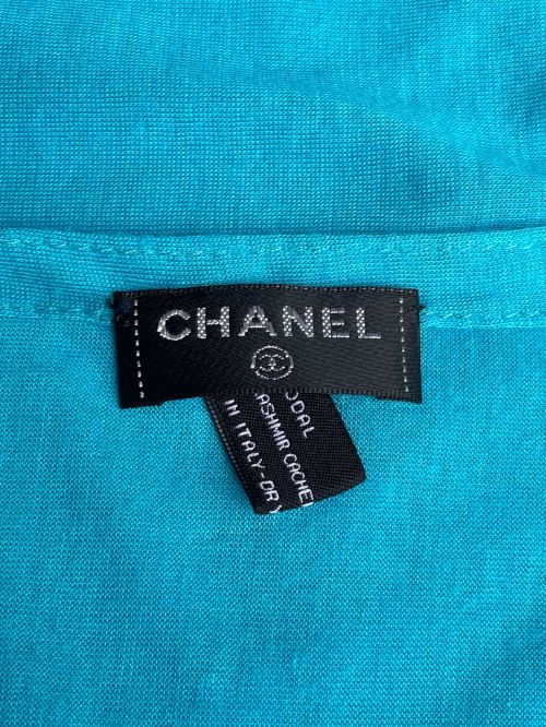 CHANEL（シャネル）CHANEL (シャネル) ワンポイントロゴストール ブルーの古着・服飾アイテム