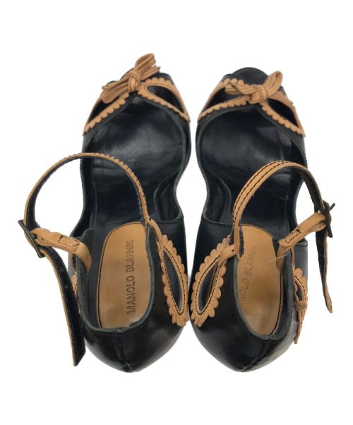 Manolo Blahnik（マノロブラニク）Manolo Blahnik (マノロブラニク) サンダル ブラック サイズ:SIZE 36 1/2の古着・服飾アイテム