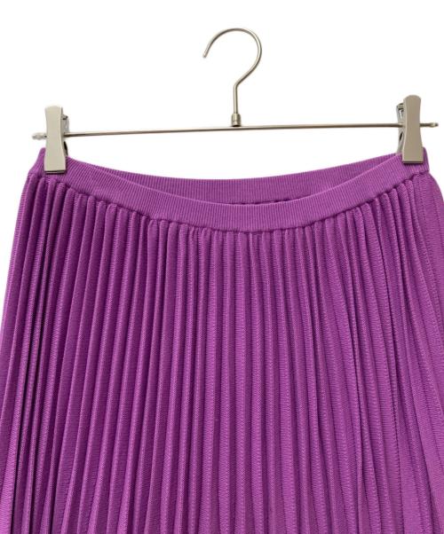 DRAWER（ドゥロワー）DRAWER (ドゥロワー) 18Gプリーツニットスカート 6524-299-1534 パープル サイズ:Freeの古着・服飾アイテム