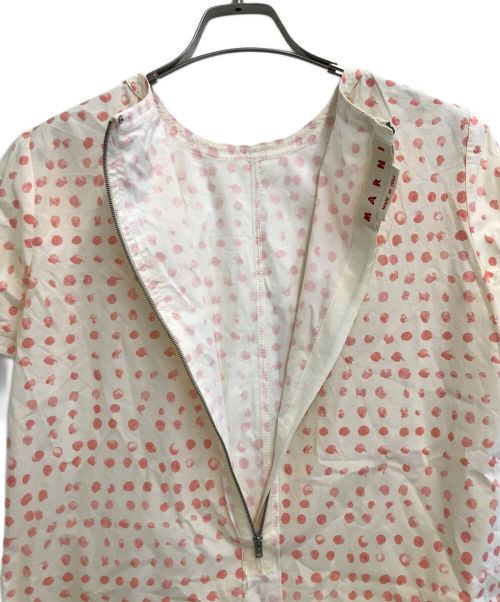 MARNI（マルニ）MARNI (マルニ) ワンピース ホワイト×ピンク サイズ:38の古着・服飾アイテム
